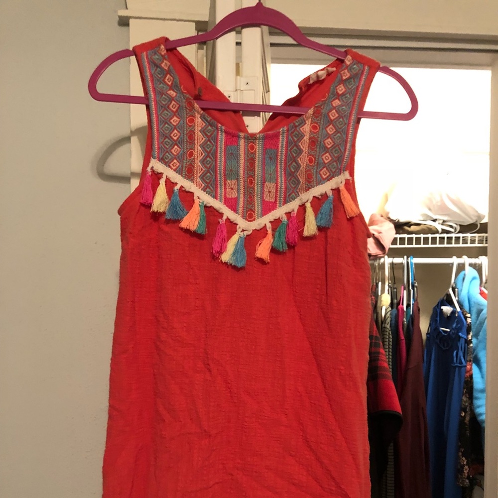 Coral Midi Dress
